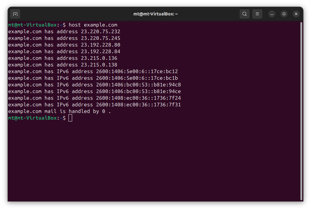 host output
