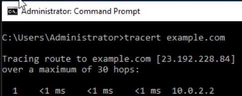tracert output