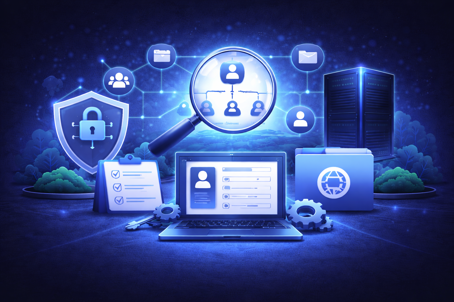 Active Directory lab introduction showing Windows Server and domain setup