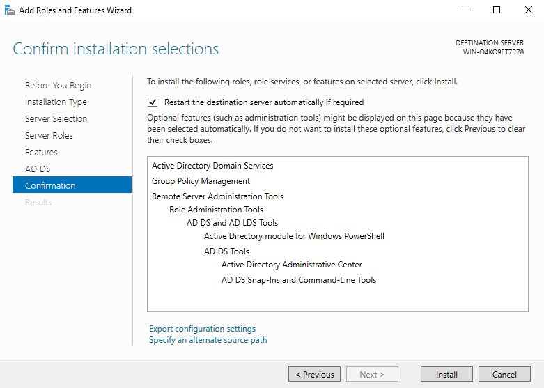 Active Directory lab step 11