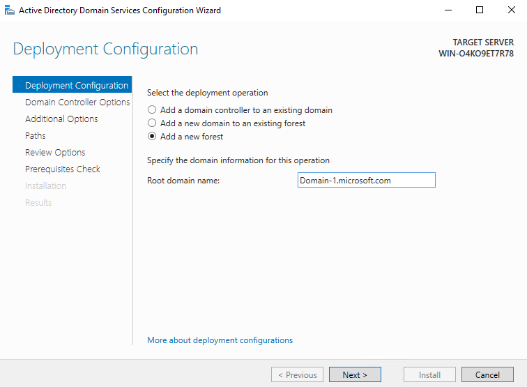 Active Directory lab step 15