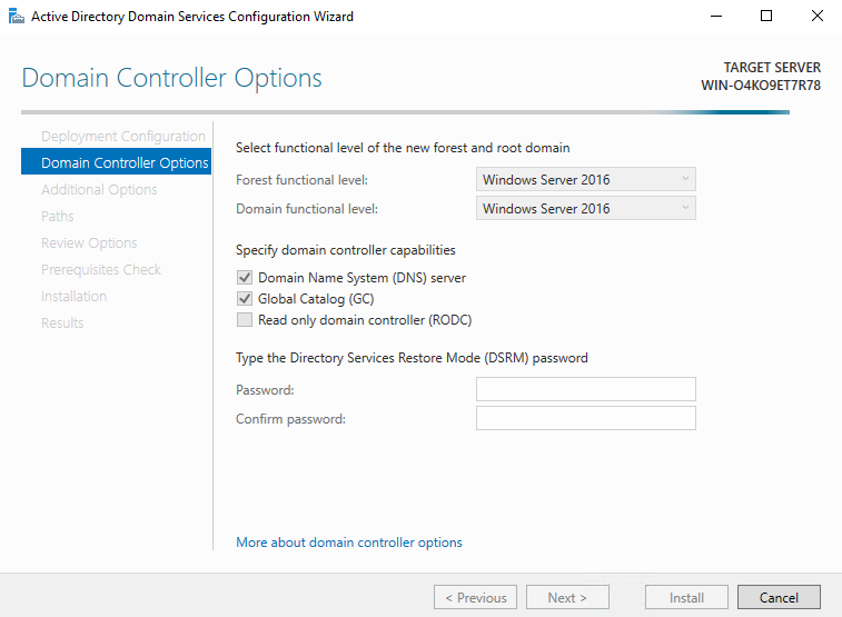Active Directory lab step 16