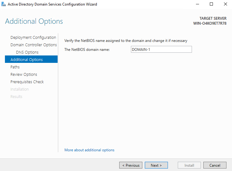 Active Directory lab step 18