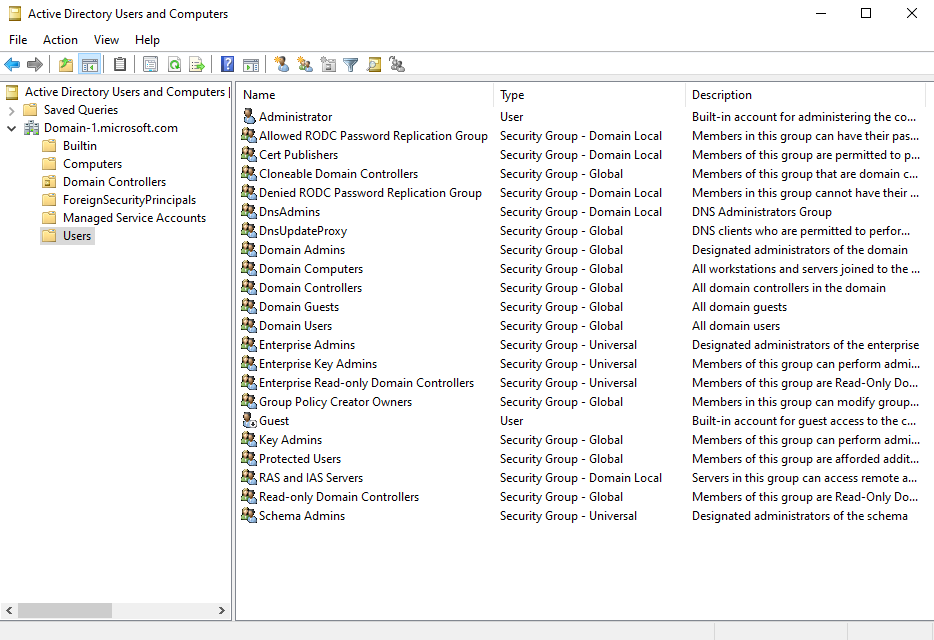 Active Directory lab step 31