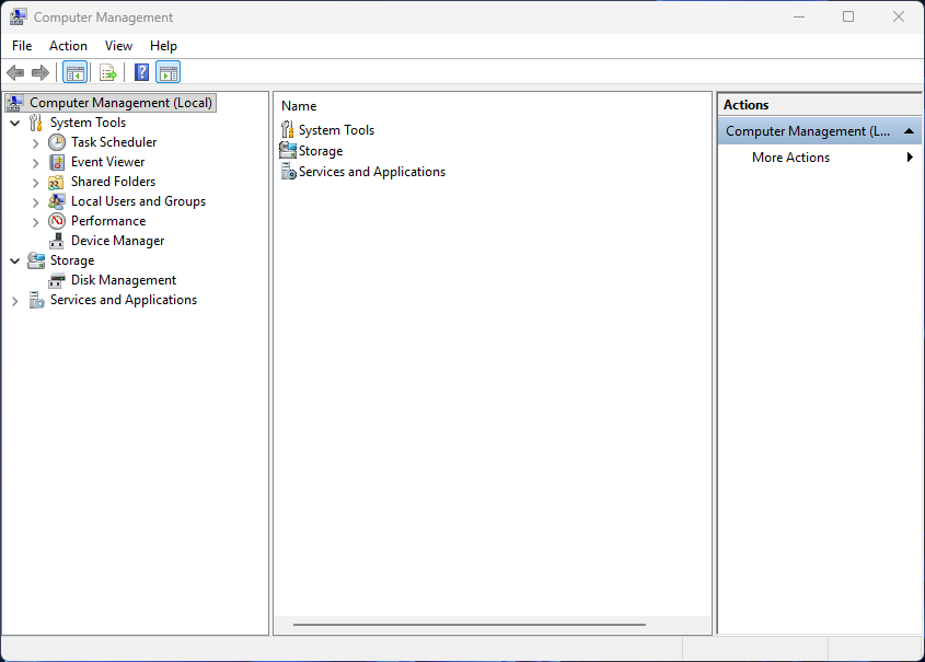 Computer Management console overview