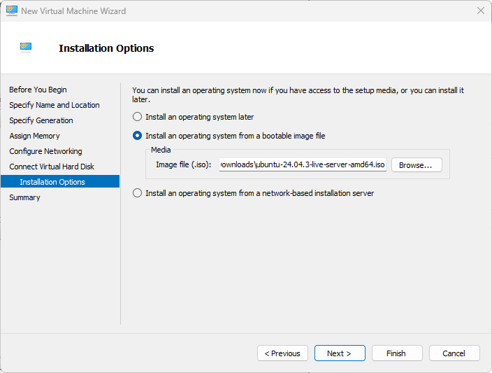 Ubuntu Server 24.04 installation step 17