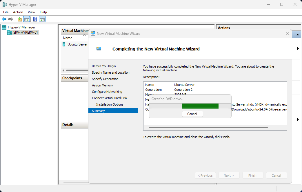 Ubuntu Server 24.04 installation step 19