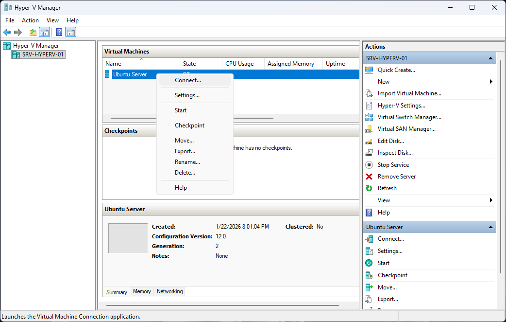 Ubuntu Server 24.04 installation step 21