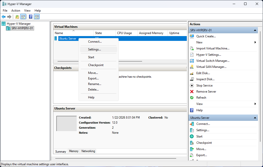 Ubuntu Server 24.04 installation step 25