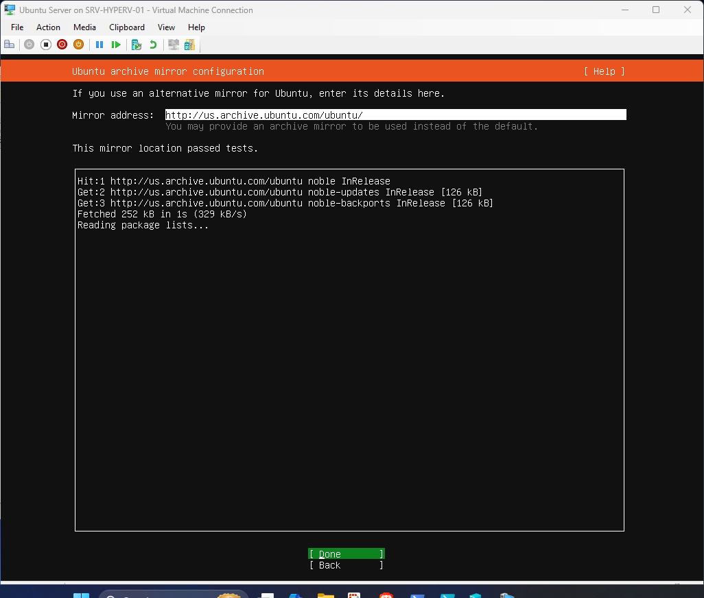 Ubuntu Server 24.04 installation step 38