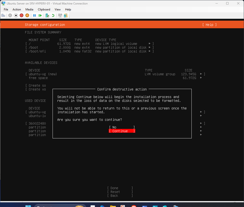 Ubuntu Server 24.04 installation step 42