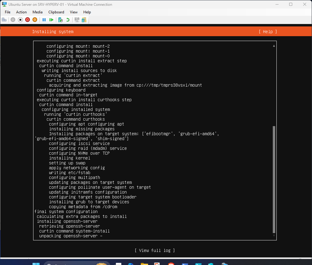 Ubuntu Server 24.04 installation step 52