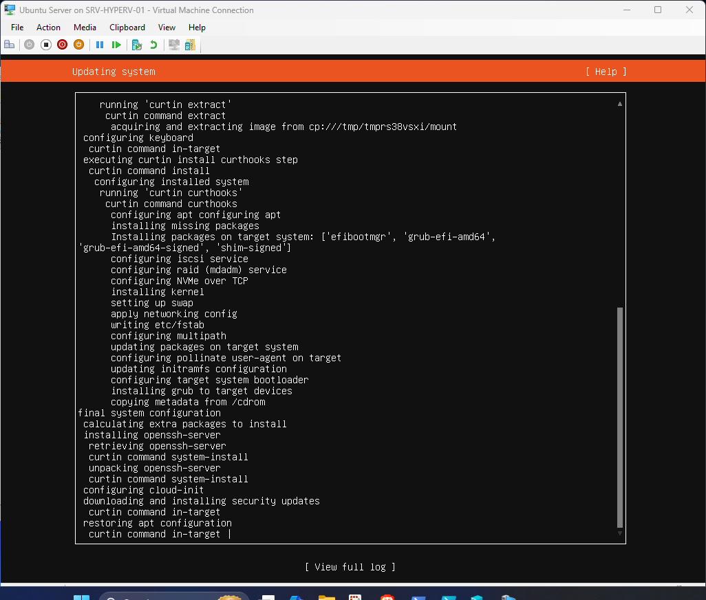 Ubuntu Server 24.04 installation step 53