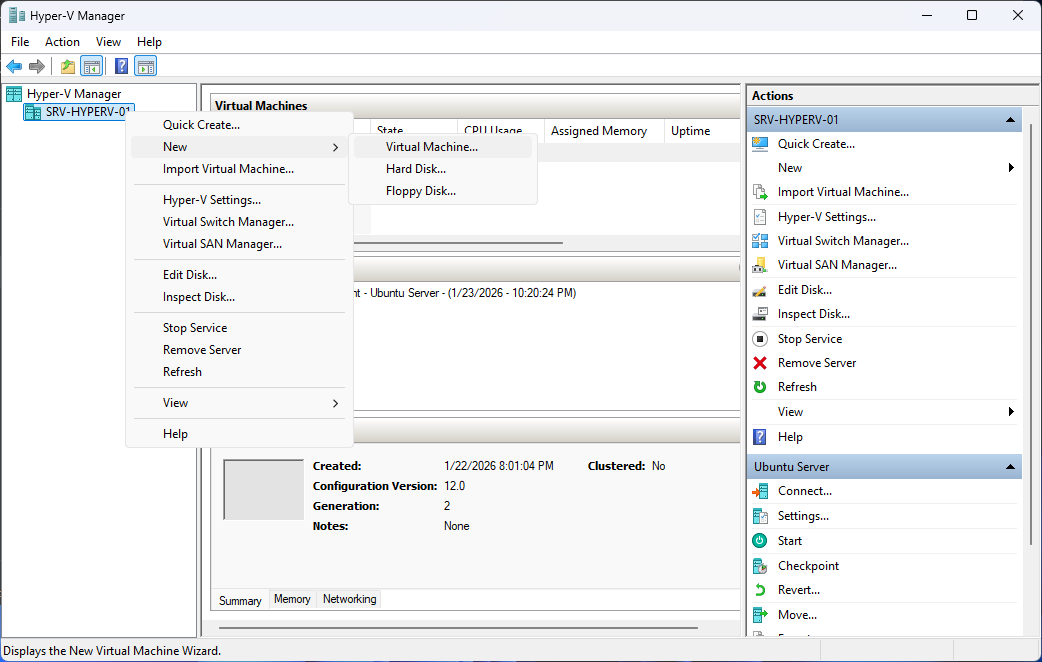 Windows Server 2022 installation step 1