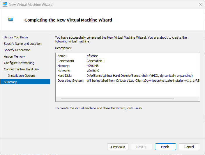 pfSense installation step 12