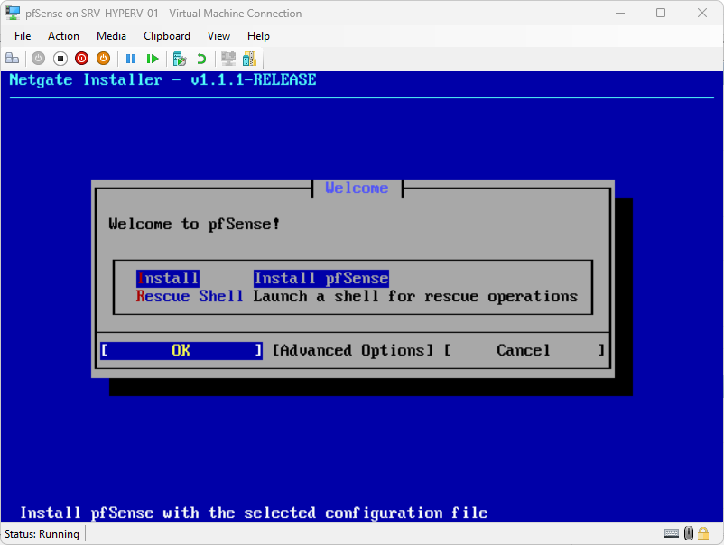 pfSense installation step 19