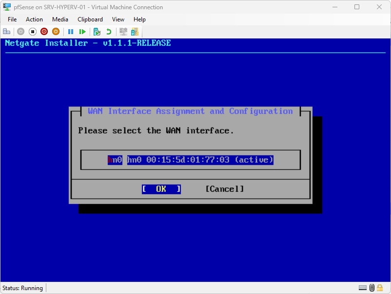 pfSense installation step 21