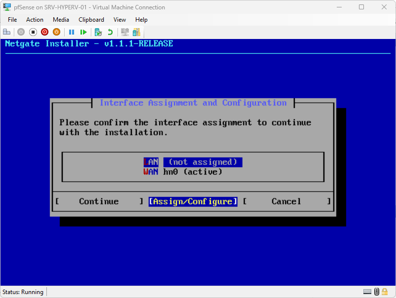 pfSense installation step 23