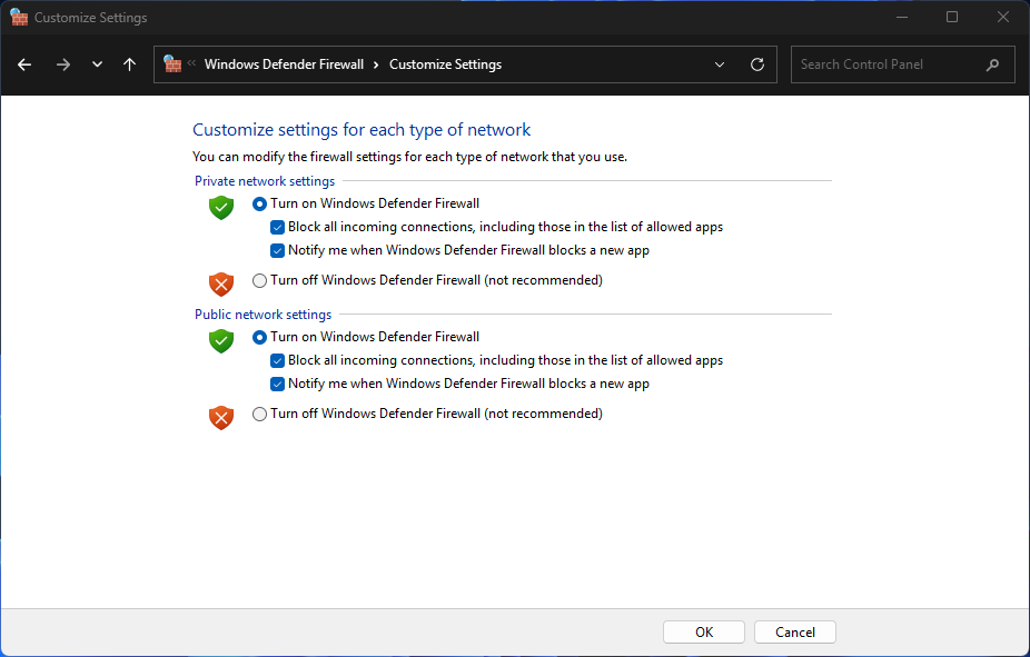 Network exposure reduction step 3