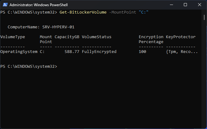 Get BitLocker Volume