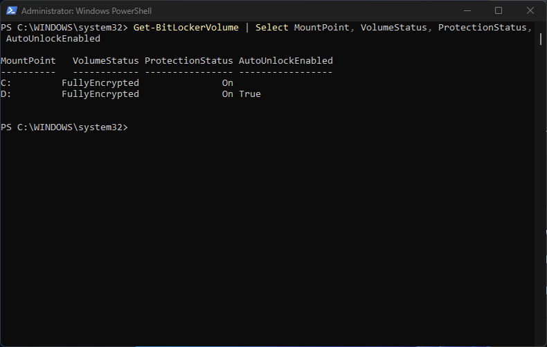 Get BitLocker Volume final