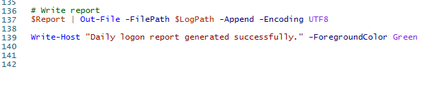 Daily logon report 6
