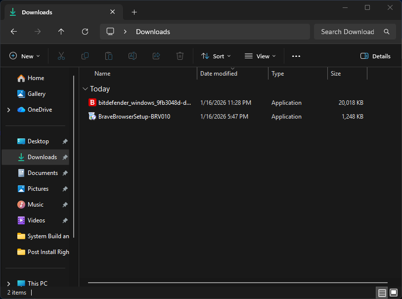 BitDefender setup step 1