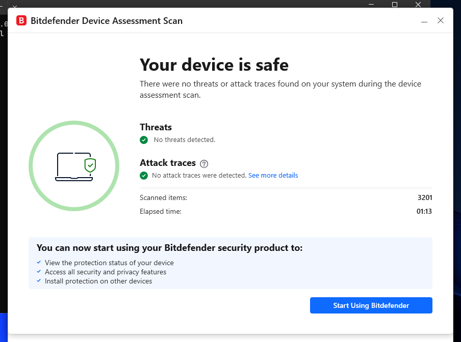 BitDefender setup step 13