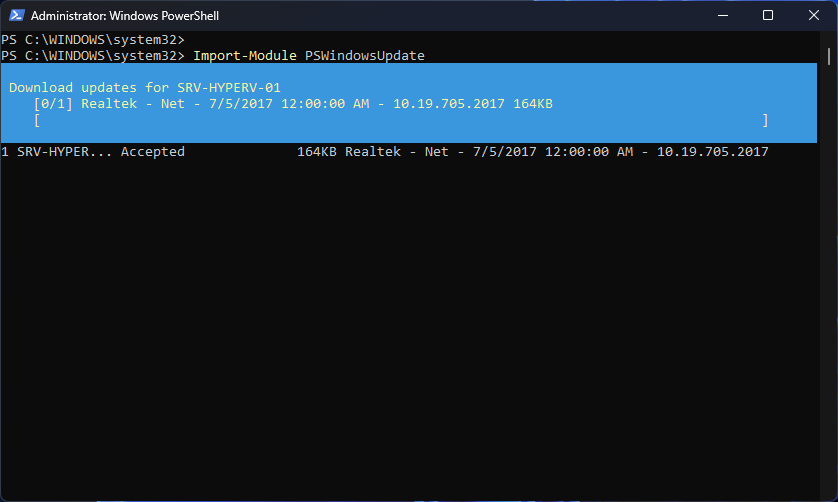 Windows Update finalization