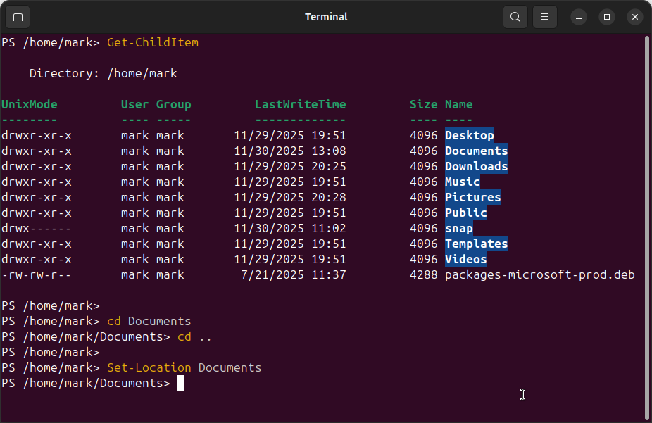 PowerShell ls Get-ChildItem example