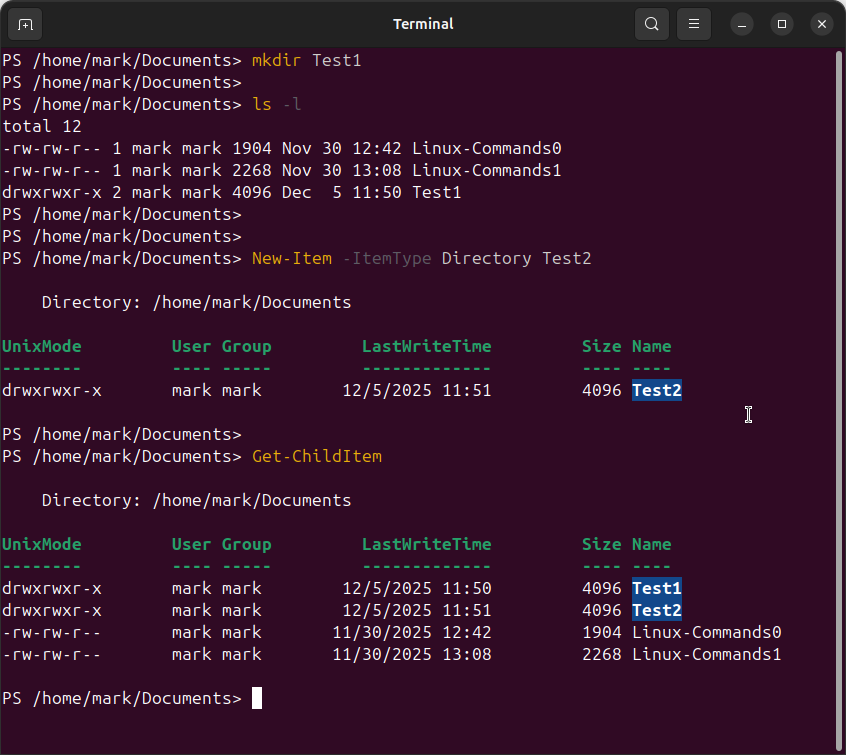 PowerShell cat Get-Content example