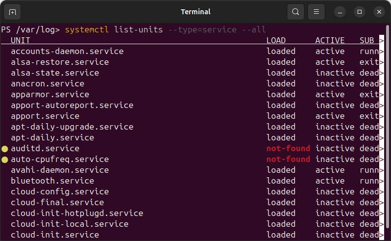 Locating Linux daemons