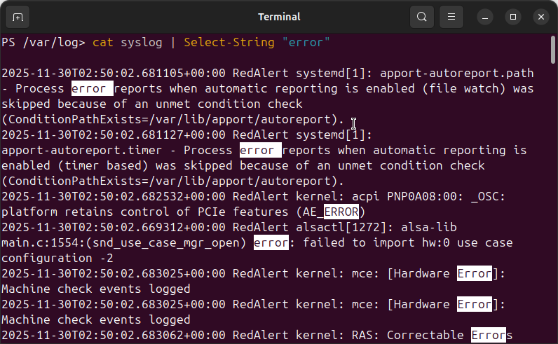 Hybrid PowerShell and Linux commands