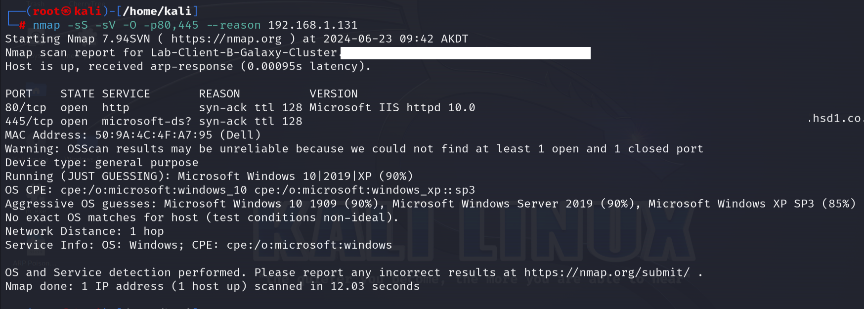 Nmap OS Discovery 1