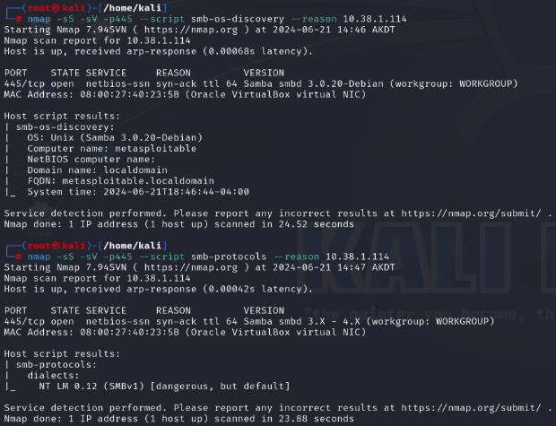 Nmap SMB OS discovery