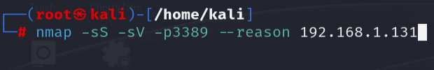 Nmap scan step 1