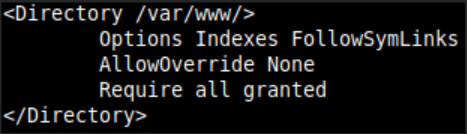 Indexes in apache2.conf