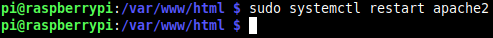 Restarting Apache to load PHP