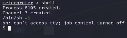 Spawning an interactive /bin/sh from Meterpreter