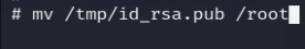 Moving key from /tmp to /root