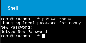 Resetting the user password