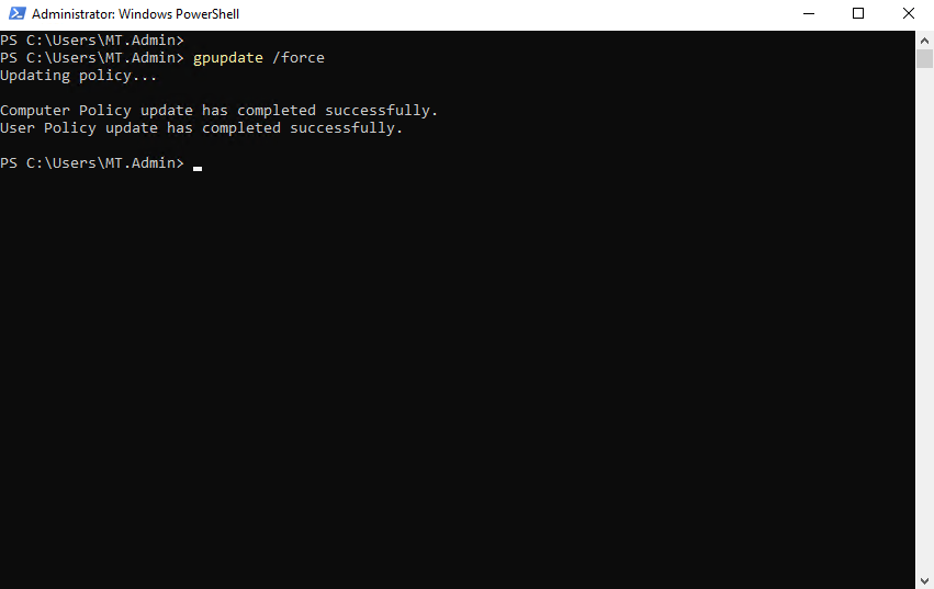 Final audit policy configuration confirmed