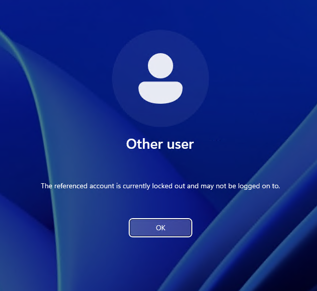 Intentionally triggering an account lockout for testing