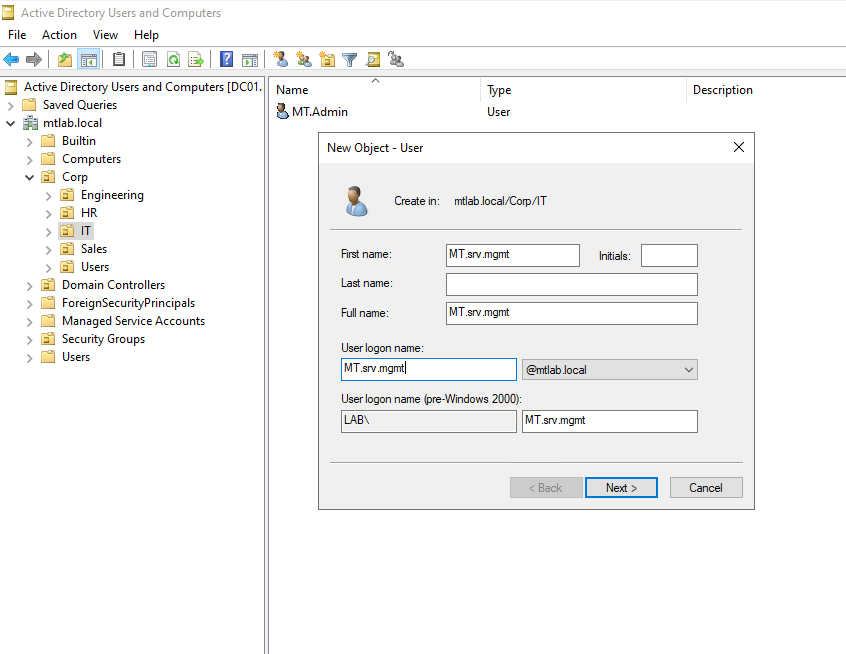 Set account password
