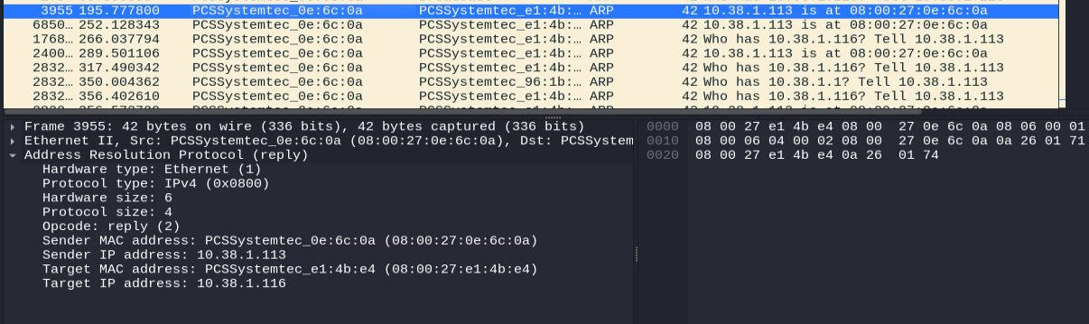 ARP reply
