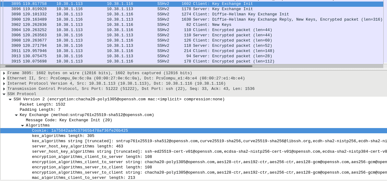 SSH traffic details 1