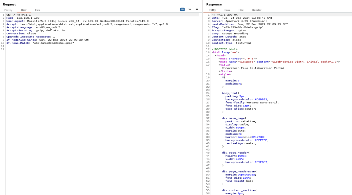 Burp Suite Repeator 1 GET Request