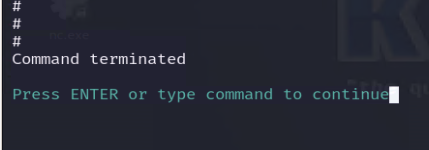 commandterminated