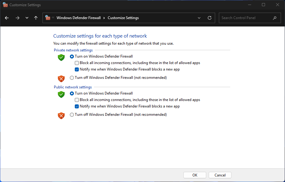 Network exposure reduction step 2